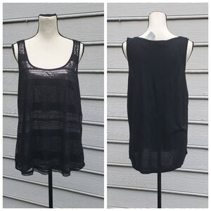 NWT Forever21+ Sequin Front Mixed Media Sleeveless Top
